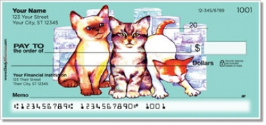 Cat Checks | Kittens & Cats In Playful Moods On Bank Checks