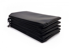 Black Zipper Bank Bag 5.5 X 10.5